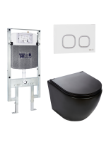 Комплект инсталляции с унитазом Weltwasser AMBERG 497 ST + MERZBACH 043 MT-BL + AMBERG RD-WT