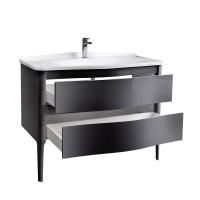 Тумба под умывальник Belux Анжело напольная 110-02, Черный глянцевый