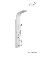 Панель VICTORIA W душевая из нержавеющей стали с форсунками Ceruttispa CT9979, цвет белый