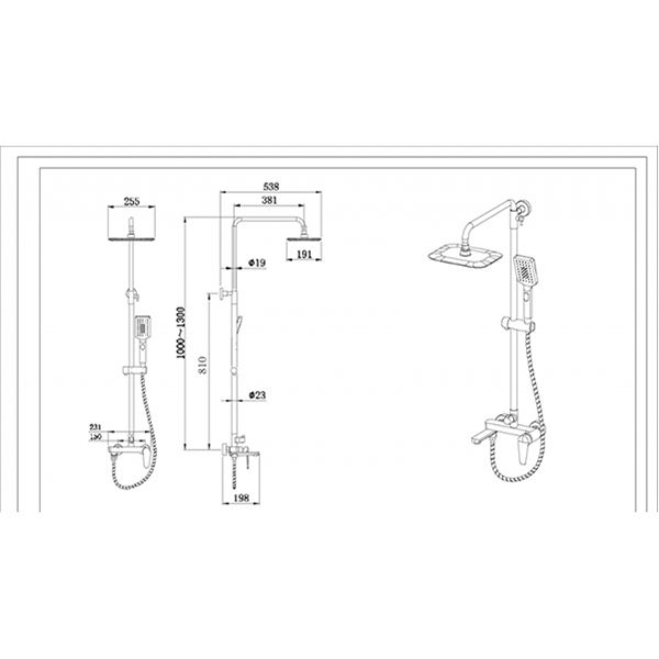 Душевая система Bravat Arden F6351385CP-A1-RUS