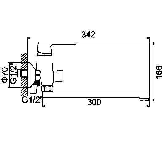 Смеситель для ванны Ledeme H77W L2277W