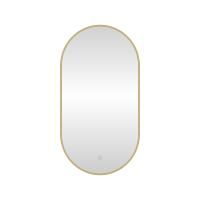 Зеркало с подсветкой LED Fixsen FX-3090G овальное 50х90 см, золотой сатин