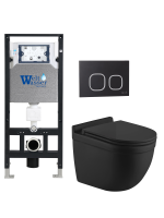 Комплект инсталляции с унитазом Weltwasser AMBERG 506 + HEIMBACH 043 MT-BL + AMBERG RD-BL