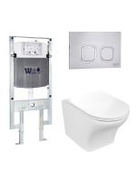 Комплект инсталляции с унитазом Weltwasser AMBERG 497 ST + ODENBACH 004 GL-WT + AMBERG RD-MT CR