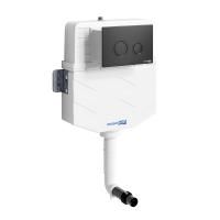 Встраиваемый смывной бачок c клавишей смыва WasserKRAFT Aller 10TLT.031.ME.MB01 черный матовый