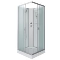 Душевая кабина Niagara Classic NG-1101-14BK (90х90х200) низкий поддон(13см),стекло матовое,3 места с полкой