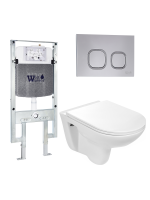 Унитаз с инсталляцией WeltWasser AMBERG 497 ST + BAARBACH 004 GL-WT + AMBERG RD-CR