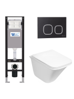 Комплект инсталляции с унитазом Weltwasser AMBERG 350 + ROTBACH 004 GL-WT + AMBERG RD-BL