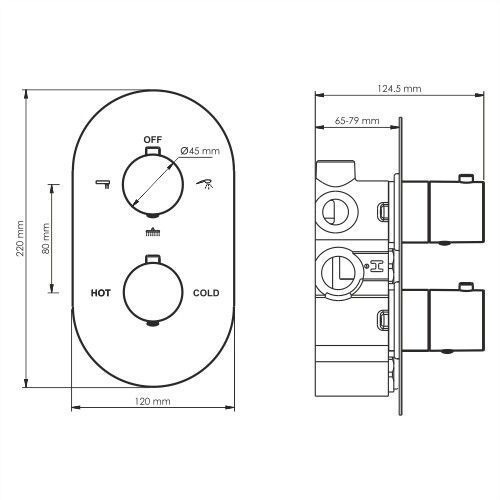 Смеситель для душа WasserKRAFT Elbe 7444 Thermo