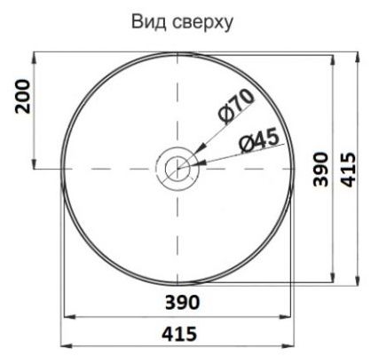 Умывальник накладной CeramaLux 104MW