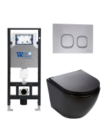 Комплект инсталляции с унитазом Weltwasser AMBERG 506 + MERZBACH 043 MT-BL + AMBERG RD-CR