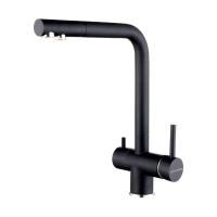 Смеситель для кухни Paulmark SKALEN Sk213020-418, черный металлик