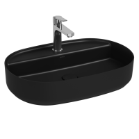 Раковина накладная ISVEA Infinity 60 овальная 60см цвет черный матовый 10NF65060SV-2N