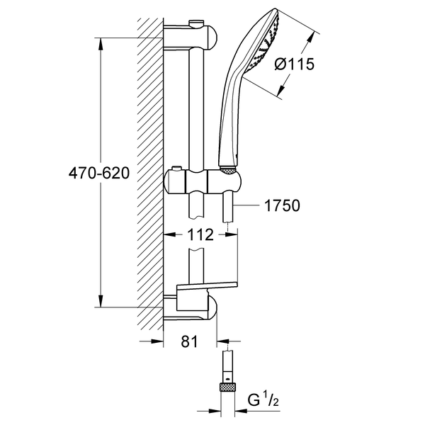 Душевой гарнитур Grohe Euphoria Mono (27266 001)