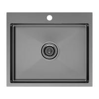 Мойка Paulmark KRONER 59 PM215951-GM 510х590х200 мм, нержавеющая сталь, вороненая сталь