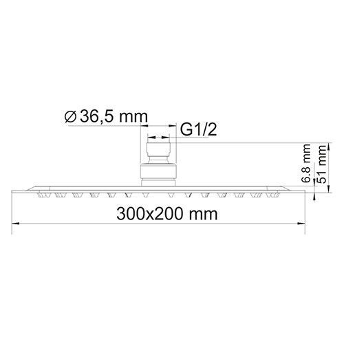 Верхняя душевая насадка Wasserkraft A069