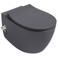 Унитаз подвесной безободковый ISVEA Sentimenti Neo с функцией биде антрацит матовый 10ARS1015I-2C
