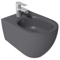 Биде ISVEA Infinity подвесной  365*530*400 цвет антрацит матовый 10NF41001SV-2C