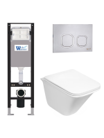 Комплект инсталляции с унитазом Weltwasser AMBERG 350 + ROTBACH 004 GL-WT + AMBERG RD-MT CR