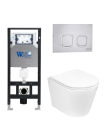 Комплект инсталляции с унитазом Weltwasser AMBERG 506 + SALZBACH 043 GL-WT + AMBERG RD-MT CR