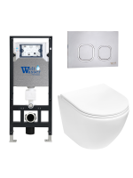 Комплект инсталляции с унитазом Weltwasser AMBERG 506 + MERZBACH 043 MT-WT + AMBERG RD-MT CR