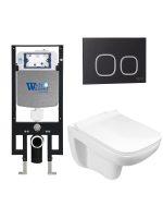 Унитаз с инсталляцией WeltWasser AMBERG 497 + KEHLBACH 004 GL-WT + AMBERG RD-BL