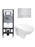 Унитаз с инсталляцией WeltWasser AMBERG 506 + BAARBACH 004 GL-WT + AMBERG RD-MT CR