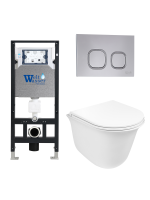 Унитаз с инсталляцией WeltWasser AMBERG 506 + TELBACH 004 GL-WT + AMBERG RD-CR