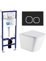 Комплект инсталляции с унитазом Weltwasser BAMBERG 460 + GELBACH 043 MT-WT + BAMBERG BL