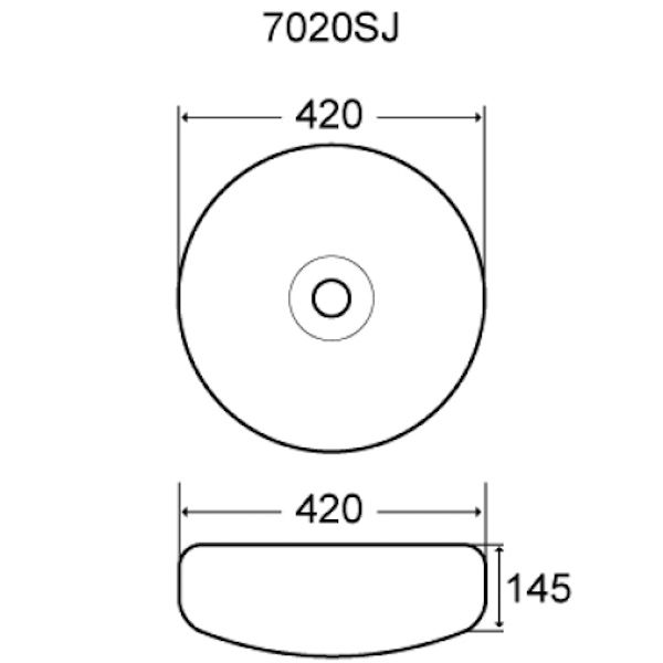Раковина MELANA MLN-7020SJ (золото)