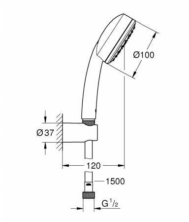 Душевой гарнитур Grohe New Tempesta Cosmopolitan 100 26084002