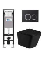 Комплект инсталляции с унитазом Weltwasser AMBERG 350 + GELBACH 043 GL-BL + AMBERG RD-BL