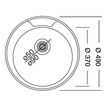 Кухонная мойка Kromevye Rondo EC 245 D