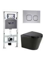 Комплект инсталляции с унитазом Weltwasser AMBERG 506 ST + SALZBACH 043 GL-BL + AMBERG RD-CR