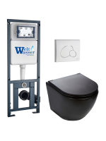 Комплект инсталляции с унитазом Weltwasser MARBERG 410 + MERZBACH 043 MT-BL + MAR 410 RD GL-WT