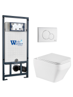 Комплект инсталляции с унитазом Weltwasser MARBERG 507 + HOFBACH 041 GL-WT + MAR 507 RD GL-WT
