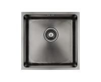 Мойка Paulmark VISTA 44 PM304444-GM 440х440х200 мм, нержавеющая сталь AISI 304, вороненая сталь