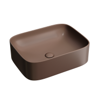 Умывальник чаша накладная прямоугольная Ceramicanova Element 505*380*150мм, темно-коричневый матовый, CN6052MDB
