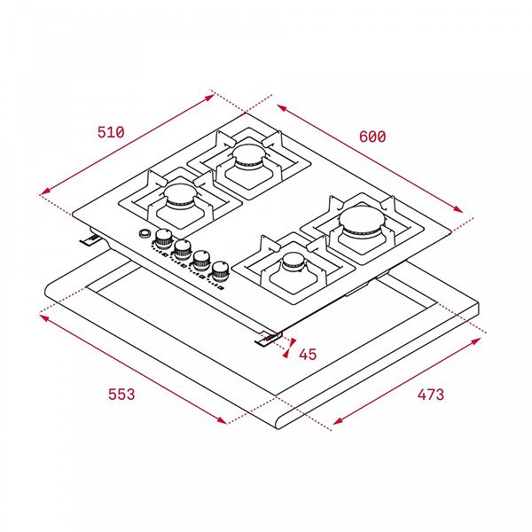 Варочная панель TEKA EFX 60 4G AI AL CI DR