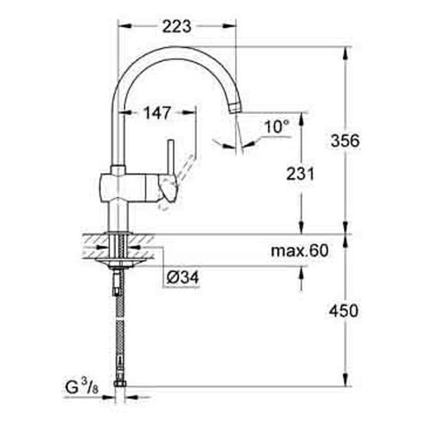 Смеситель для мойки Grohe Minta 32917000