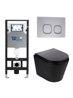 Комплект инсталляции с унитазом Weltwasser AMBERG 506 + SALZBACH 043 MT-BL + AMBERG RD-CR