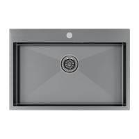 Мойка Paulmark KRONER 75 PM217551-GM 510х750х200 мм, нержавеющая сталь, вороненая сталь