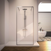 Душевая перегородка Veconi Korato KR-90GR, 1100x2000, брашированный графит, прозрачное стекло
