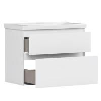 Тумба под умывальник Belux Киото подвесная 80, белый глянцевый