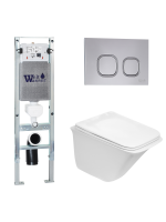 Унитаз с инсталляцией WeltWasser AMBERG 350 ST + ROTBACH 004 GL-WT + AMBERG RD-CR