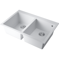 Кухонная мойка Omoikiri Bosen 80-2-WH Tetogranit/белый 4993839