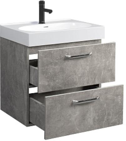 Тумба под умывальник Belux Стокгольм НП 60-02 Бетон Чикаго светло-серый