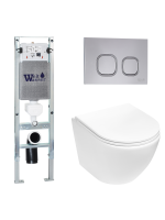 Комплект инсталляции с унитазом Weltwasser AMBERG 350 ST + MERZBACH 043 MT-WT + AMBERG RD-CR