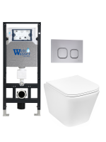 Комплект инсталляции с унитазом Weltwasser AMBERG 506 + GELBACH 043 GL-WT + AMBERG RD-CR