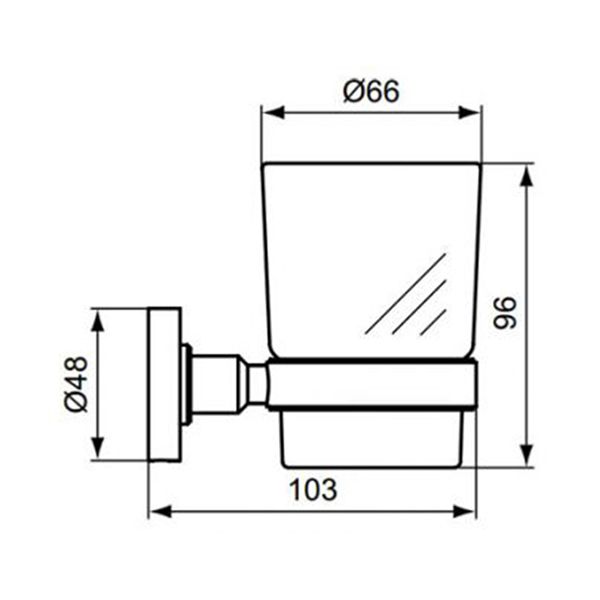 Стакан Ideal Standard IOM прозрачное стекло